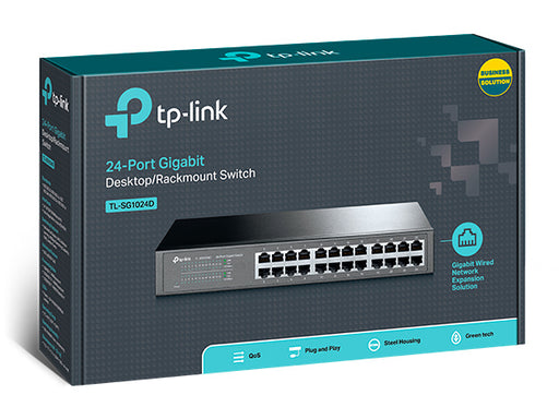 TP-Link 24-Port 10/100/1000Mbps Gigabit Desktop Rackmount Switch - TL-SG1024D