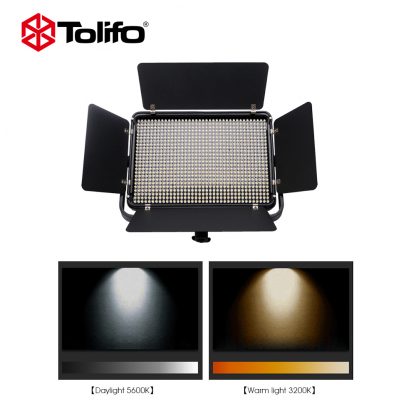 Tolifo Pt-1000b Bi Color Dimmable LED video light Panel