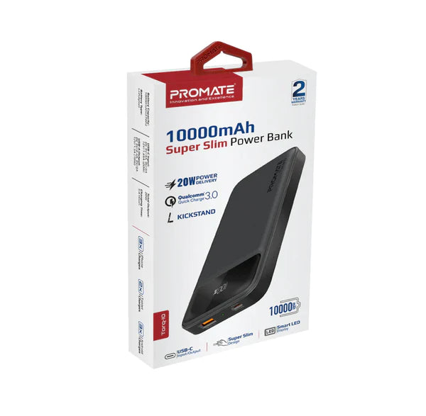 Promate 10000mAh Super-Slim Power Bank (Torq-10)