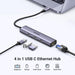 UGREEN CM475 USB-C to USB 3.0 Hub (3 Ports) + Gigabit Ethernet - UG-60600