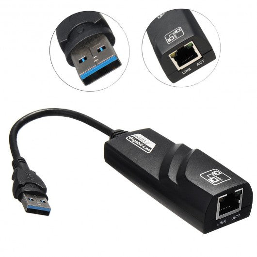 USB 3.0 Ethernet Adapter 10/100/1000 Mbps