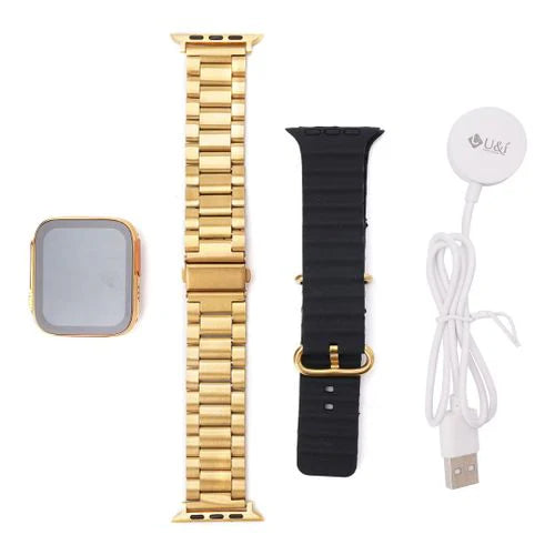 U&I UISW-8163 Gold Series Stainless Steel Smartwatch