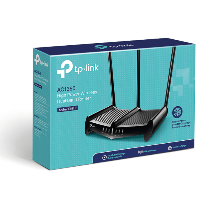 TP-Link AC1350 High Power Wireless Dual Band Router - TL-ARCHER C58HP