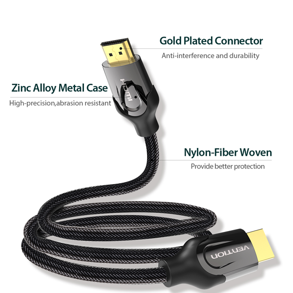 Vention Nylon Braided High-Speed HDMI 4K@60Hz Cable 3M – VEN-VAA-B05-B300