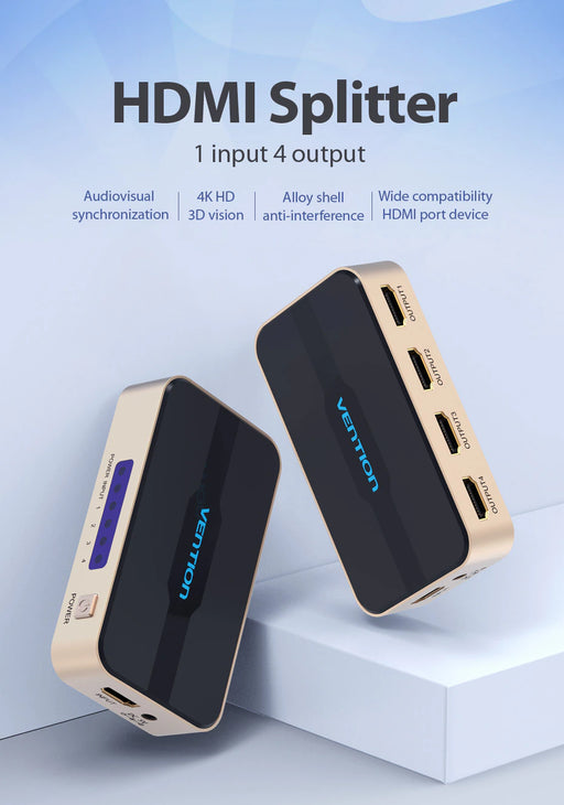 VENTION ACBG0 1 in 2 Out HDMI Splitter