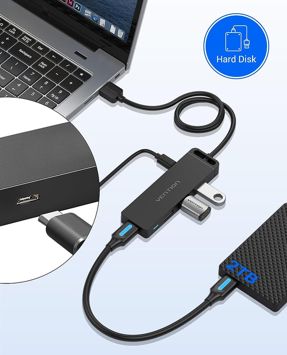 Vention 4 Ports USB3.0 HUB - CHKBB