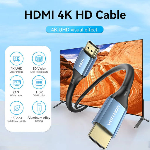 Vention HDMI Male to Male 4K HD Cable 1.5 meters - ALHSG