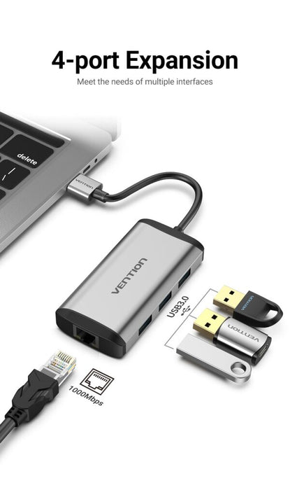 USB 3.0 To USB3.0 3 Ports + Gigabit Ethernet Docking Station