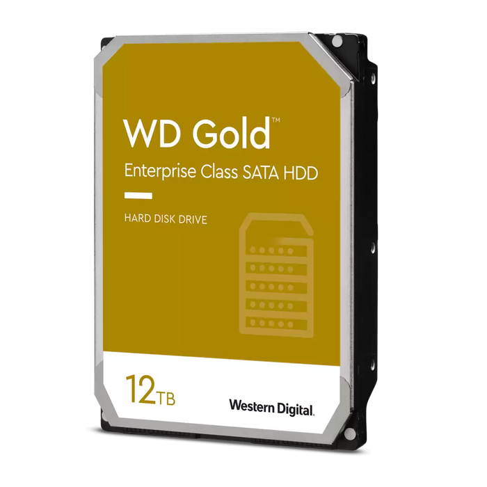 WD Gold Enterprise Class 12TB, 256MB, 7200rpm SATA  Internal Hard Drive