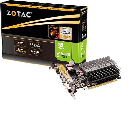 ZOTAC ZT-71115-20L GeForce GT 730 Zone Edition 4GB DDR3 PCI Express 2.0 x16 (x8 lanes) Graphics Card