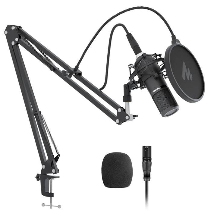 MAONO AU-PM320 XLR Condenser Microphone- with Standard 3-pin XLR Connector Output