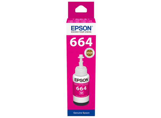 Epson T6643 EcoTank Ink Bottle Magenta(C13T66434A)