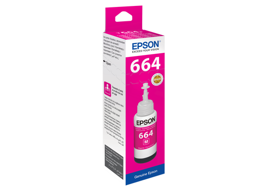 Epson T6643 EcoTank Ink Bottle Magenta(C13T66434A)