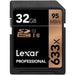 Lexar 633x Professional 32GB SDHC™ UHS-I cards,  up to 95MB/s read 20MB/s - LSD32GCB633