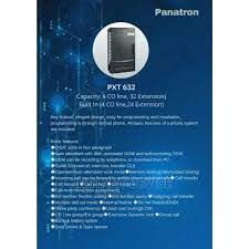 Panatron PXT 632 PABX system Capability 6 Line 32 Extension (Default 24 extension)