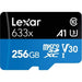 Lexar 633x High-Performance 256GB microSDXC™ UHS-I, up to 100MB/s read 45MB/s - LSDMI256BB633A