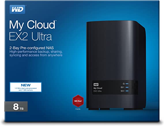 Western Digital 8TB My Cloud EX2 Ultra Expert Series Attached Storage - WDBVBZ0080JCH-EESN