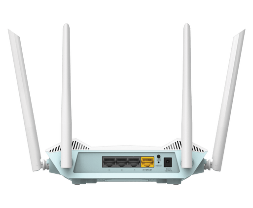 D-Link Wireless AX 1500 Wi-Fi 6 Dual Band AI Router, 3 x Gigabit LAN ports, Gigabit WAN, 4 external antennas, Voice Control, FOTA, D-Link AI technology, D-Link Wi-Fi Mesh, D-Link Ai APP Support, UK Plug - R15/BNA