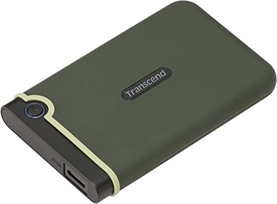 Transcend 2TB USB 3.1 Gen 1 StoreJet 25M3G SJ25M3G Rugged External Hard Disk Drive TS2TSJ25M3G - Military Green