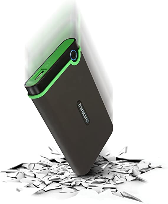 Transcend 2TB USB 3.1 Gen 1 StoreJet 25M3G SJ25M3G Rugged External Hard Disk Drive TS2TSJ25M3G - Military Green