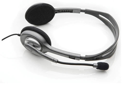 Logitech H111 Stereo Headset with Adjustable Headband and Boom microphone