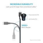 Anker Powerline Micro USB (6ft) Black-A8133H12