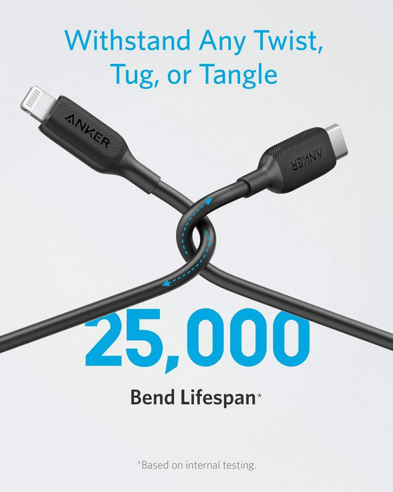 Anker A8833H11 Powerline III USB-C To Lighting 2.0 Cable 6ft