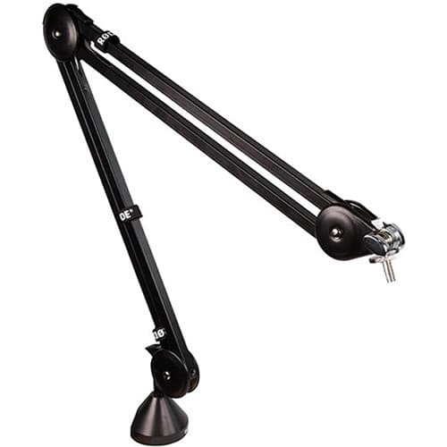 RODE PSA1 Studio Boom Arm for Broadcast Microphones - with Touch-Fastener Cable Wraps.