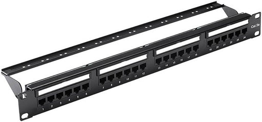 Vention Cat.6 UTP 24 Ports Keystone Patch Panel - VEN-KGAB0 with Cable Management and Hardware Included