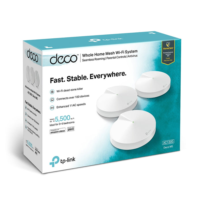 TP-Link Deco M5 AC1300 Whole Home Mesh Wi-Fi System (3 Pack) – TL-DECO M5-3