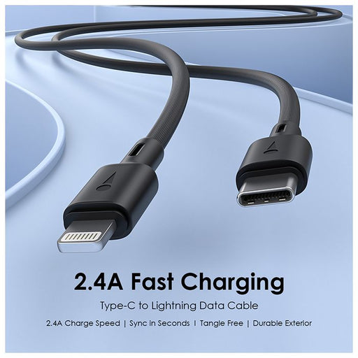 oraimo FastLine 2 2.4A 1M Type-C to Lightning Data Cable - OCD-CL54