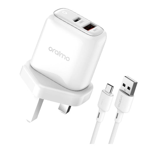 oraimo PowerCube 3 Pro 18W Fast Charging Charger Kit with Type-c Cable - OCW-U94D-C53