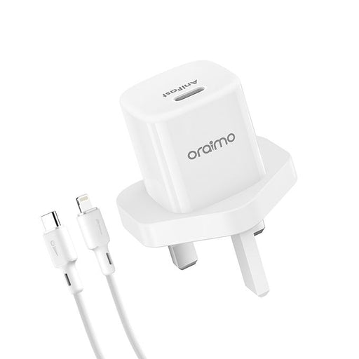 oraimo PowerNano 20W PD Super Speed Charger Kit with Type-C to Lightning Cable -  OCW-U95S-CL55