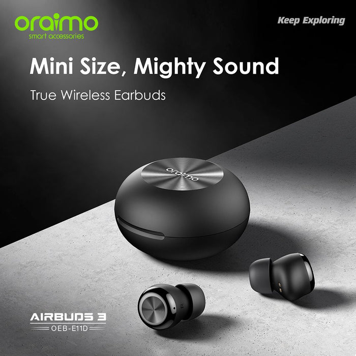 oraimo AirBuds 3 Powerful Bass IPX7 Waterproof TWS True Wireless Earbuds - OEB-E11D