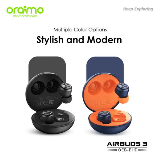   Oraimo TWS-E11D AirBuds 3 Powerful Bass True Wireless Earbuds, Headsets 