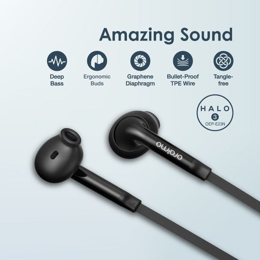 oraimo Halo 3 Half In-Ear Earphone with Mic - OEP-E23N