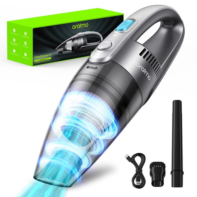 oraimo UltraCleaner H2 Handheld Cordless Vacuum Car Vacuum Cleaner Rechargeable 3.5H Fast Charge for Home Car Upholstery Pet Hair Dust Gravel Crumbs Cleaning - OHV-101