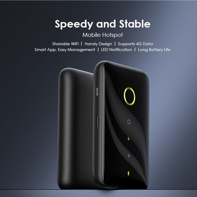 oraimo High Speed Portable 4G Mobile Wi-Fi with Fashion Design & Stable Connection - OM100