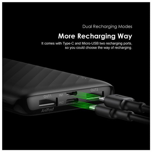 oraimo Toast 10 Flash 10000mAh 2.4A Max Fast Charging Portable Power Bank