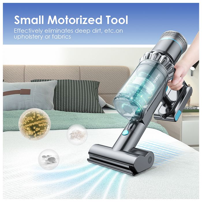 oraimo UltraCleaner S3 Stick Vacuum Cleaner, 27KPA Cordless Vacuum Cleaner (380W Brushless Motor) with Flexible Tube, LED Display, Lightweight Cordless Stick Vacuum for Sofa, Hardwood Floor, Carpet, Baseboard, Stairs - OSV-104