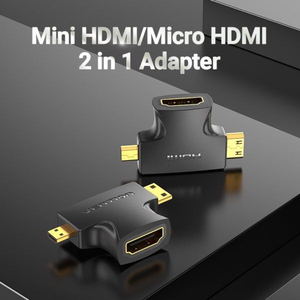 Vention Mini HDMI Male + Micro HDMI Male to HDMI Female Adapter – VEN-AGFB0