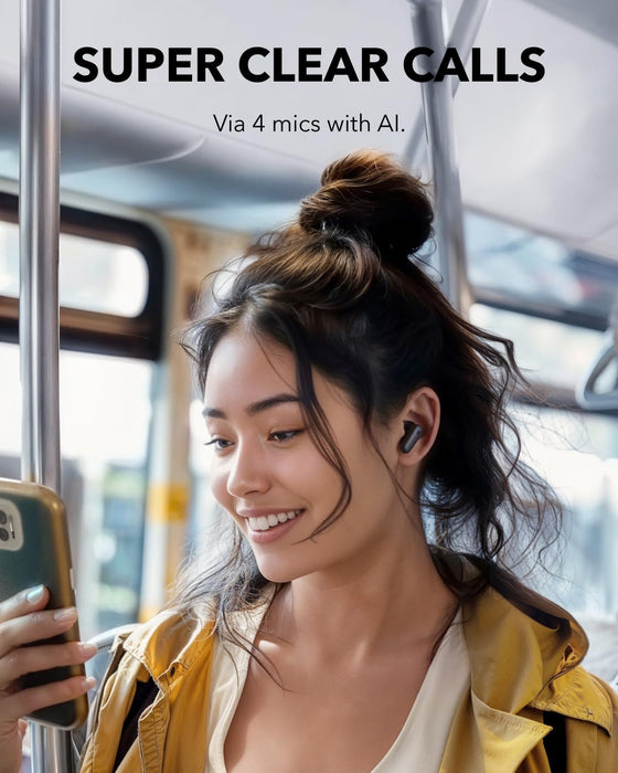 Enjoy clear calls with Anker Soundcore P30i True Wireless Noise-Canceling Earbuds – A3959Z11, perfect for daily use.