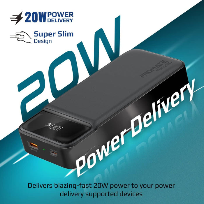 Promate 20000mAh Super-Slim Power Bank (Torq-20)