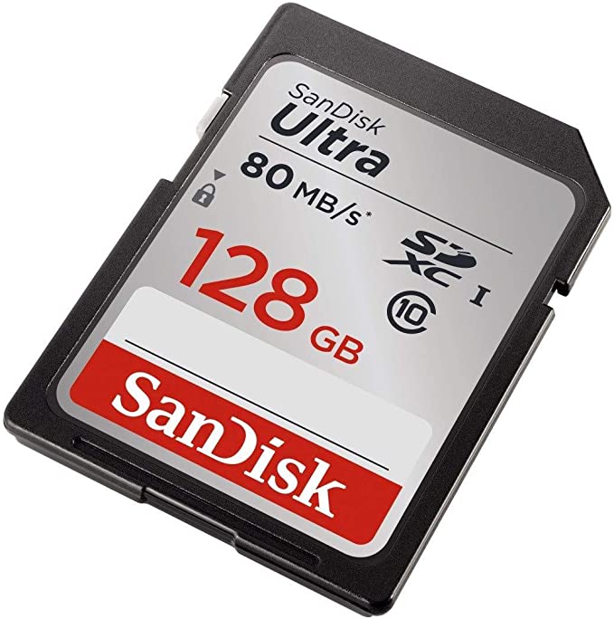 SanDisk 128GB  Ultra SDHC Memory Card 80MB/s Class 10 UHS-I - SDSDUNC-128G-GN3IN