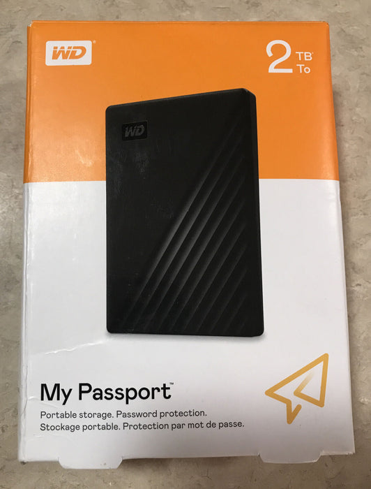 Western Digital 2TB My Passport Portable External Hard Disk Drive  with backup software and password protection -  WDBYVG0020BBK-WESN