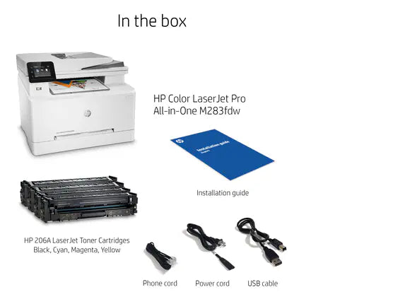 HP Color LaserJet Pro M283FDW Wireless All-in-One Laser Printer (7KW75A)