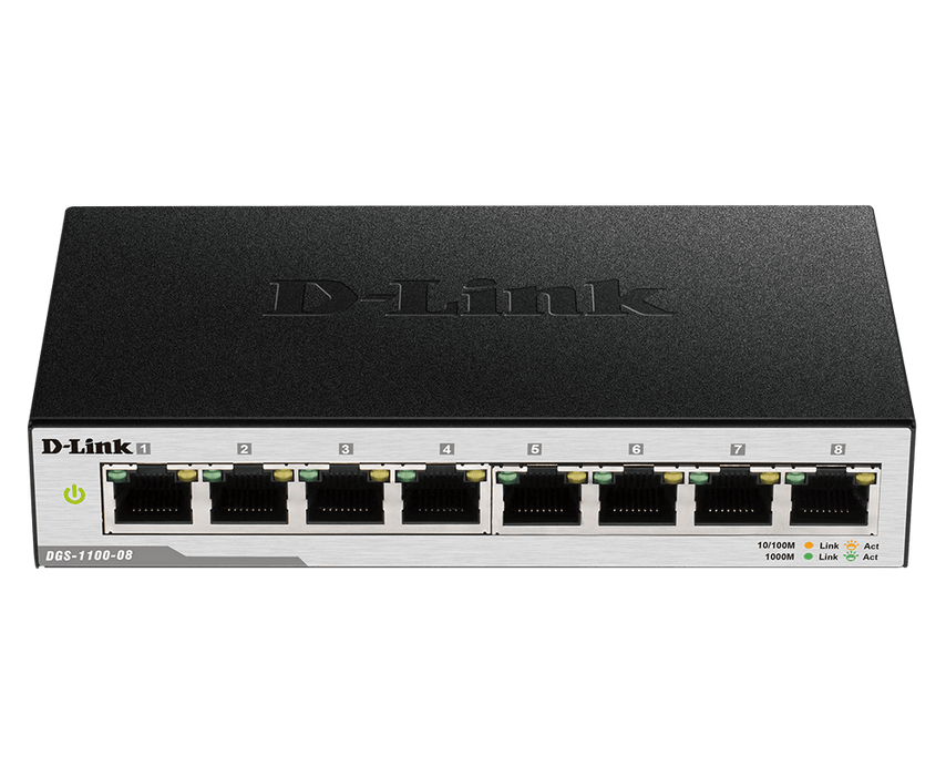 D-Link DGS-1100-08 8-Port Gigabit Smart Managed Switch