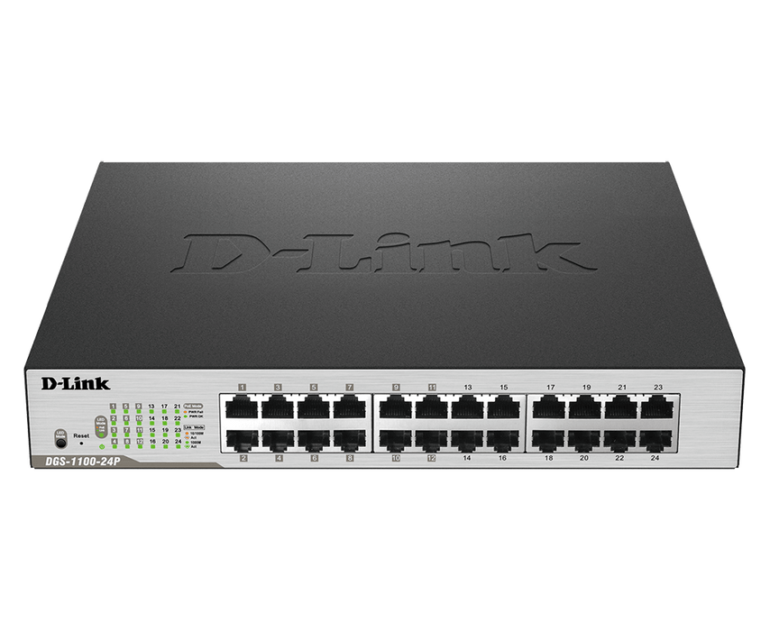 D-Link DGS-1100-24P 24-Port PoE Gigabit Smart Managed Switch